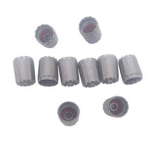 for car 10Pcs/Set Plastic Gray Tire Valve Stem Cap Tpms Tire Cap With Gasket Ff2 Tire Valve Stem Caps car Accessories forbmwe46