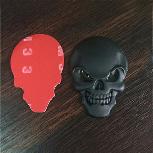 3D Metal Skull Sticker Skeleton Car Motorcycle Decal Stickers Emblem Badge Gold Black Skull Car Accessories for Kamaz Lada