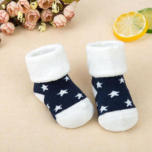 Load image into Gallery viewer, Comfortable Cute Cotton Newborn Soft Baby Girls Boys Socks Infant Toddler Stripe Anti Slip Stretchy Socks
