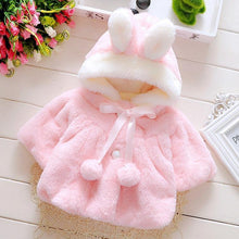 Load image into Gallery viewer, Luxury Mdern Warm Baby Girls Cute Winter Rabbit Hood Outwears Newborn Clothes For Girls In Modern Elegant Design
