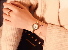 Load image into Gallery viewer, Small Gold Bangle Bracelet Luxury Watches Stainless Steel Retro Ladies Quartz Wristwatches Fashion Casual Women Dress Watch For Women and Girls
