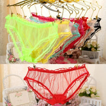 Load image into Gallery viewer, New Girl Women Underwear Lace Sexy Panties Transparent Tanga Thong Panty Calcinhas Women&#39;s Briefs Cute Seamless Panties Children
