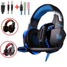 Load image into Gallery viewer, NEW STEVVEX Modern G2000 G9000 Gaming Headsets Big Headphones with Light Mic Stereo Earphones Deep Bass for PC Computer, Laptop and Gaming
