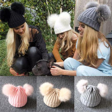 Load image into Gallery viewer, Newborn Baby Kids Girls Winter Warm Knit Hat Ball Beanie Cap  Design
