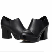 Load image into Gallery viewer, 2023 women&#39;s spring and autumn shoes thick high heels fashion women genuine leather shoes first layer of cowhide platform pumps
