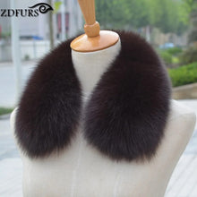 Load image into Gallery viewer, ZDFURS *  women&#39;s clothing collar accessories  fashion fur fox scarves 100% Real fox fur collar square  ZDC-163007
