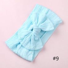 Load image into Gallery viewer, Modern Braid Nylon Bow Knot Solid Wide Nylon Headbands Turban Baby Girls Head Wrap For Girls
