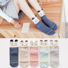 Load image into Gallery viewer, 5pairs 100% Cotton Unisex Baby Socks for Girls&amp;boys Children Soft Winter Cute Cartoon Socks Set For Baby
