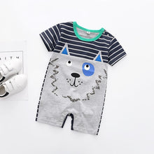 Load image into Gallery viewer, Modern Interesting Newborn Baby Boy and Girl Cartoon Animal Printed Short Sleeve Romper Jumpsuit For Kids
