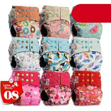 Load image into Gallery viewer, Modern 9/6PCS Set Bamboo Charcoal Washable Real Cloth Pocket NappiesFor Baby Boys and Girls Diaper Set In Modern Design
