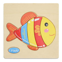 Load image into Gallery viewer, Wooden 3D Stevvex Modern Interesting Baby Learning Puzzles for Children Cartoon Animal Fruit Puzzles Intelligence Kids Children Educational Toy
