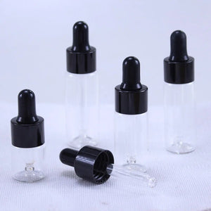 10pcs/Lot 5ml 10ml 15ml 20ml Reagent Eye Dropper transparent Glass Aromatherapy Liquid Pipette Bottle Refillable Bottles