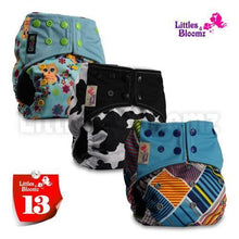 Load image into Gallery viewer, Modern Luxury Printed Washable Real Cloth Pocket Nappy,3 nappies/diapers Set For Girls and Boys Baby In Elegant Style
