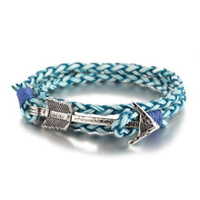 Load image into Gallery viewer, New Arrival Multilayer Charm Leather Vintage Bronze Arrow Bracelet Anchor Bracelet For Men and Women Lovers' Gift
