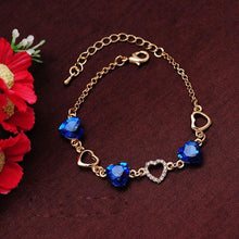 Load image into Gallery viewer, Elegant Luxury Diamond Romantic Heart Bracelets for Women Gold Color Crystal Charm Bracelets Bangles Fashion Jewelry Bracelet Style
