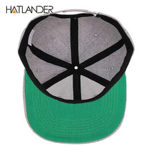 Load image into Gallery viewer, [HATLANDER]Maple solid cotton snapback caps women&#39;s flat brim hip hop cap outdoor baseball cap bone gorras mens caps and hats
