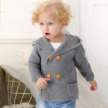 Load image into Gallery viewer, Knitting Cardigan Warm Long Sleeve Hooded Sweaters for Newborn Infant
