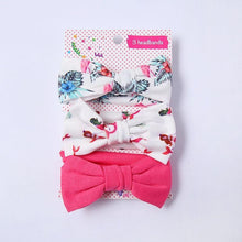 Load image into Gallery viewer, Summer Cute Floral Bows Baby Girl Headbands Elastic Bowknot Newborn Hair Band Turban Set Hair Accessories Bow Set For Kids
