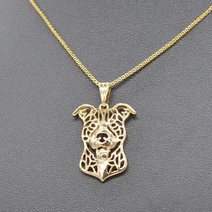 Lovers' Alloy Pet Dog Necklaces Women's Pitbull Pendant Necklaces Drop Shipping