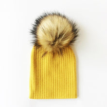 Load image into Gallery viewer, Trend New Winter Children Boy Girl Crochet Artificial Pompom Hat Knitted Toddler Kids Caps With Pompon Baby Beanie For Girls and Boys
