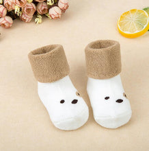 Load image into Gallery viewer, 1 Pair Newborn Cotton Striped Warm Slippers Socks For Baby Girls And Boys Very Comfortable And Soft Material
