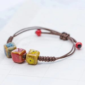 Love stone women's ceramic bracelet Female hand-woven couple small wholesale jewelry #5347