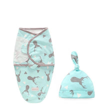 Load image into Gallery viewer, Baby Swaddle Blanket With Cap For Newborn Wrap Cotton Swaddling Bag Baby Envelope Sleep sack  Blanket .
