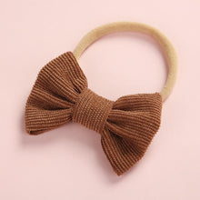 Load image into Gallery viewer, Baby Headband Bow Headbands For Girl Corduroy Head Band Thin Nylon Hairband Newborn Kids Hair Accessories Bow For Kids
