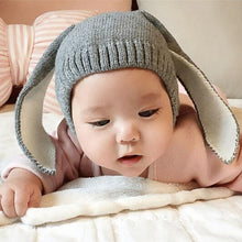 Load image into Gallery viewer, Mdoern Luxury Toddler Infant Knitted Baby Hat Adorable Rabbit Long Ear Hat Baby Bunny Beanie Cap Photo Props Cap
