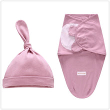 Load image into Gallery viewer, Baby Swaddle Blanket With Cap For Newborn Wrap Cotton Swaddling Bag Baby Envelope Sleep sack  Blanket .

