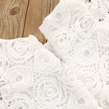Load image into Gallery viewer, Handmade Classic Baby Girls Dress with Princess Floral Lace And Hollow Out Short Sleve Party Dress For Girls

