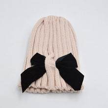 Load image into Gallery viewer, Modern Trend Big Bows Knitted Baby Girl Hat Cap Warm Kids baby winter Hat For Girls
