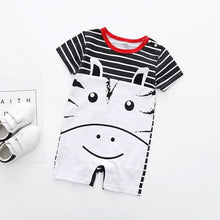 Load image into Gallery viewer, Modern Interesting Newborn Baby Boy and Girl Cartoon Animal Printed Short Sleeve Romper Jumpsuit For Kids
