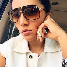Load image into Gallery viewer, NEW Elegant Luxury Trend Driving Sunglasses  Gold Big Frame  Oversized Square For Man and  Women Sunglasses
