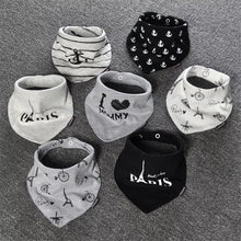 Load image into Gallery viewer, Cotton Baby Bibs Double Layers Saliva Scarf Fashion Cartoon Print Baby Triangle Towel For Newborn Boy Girl
