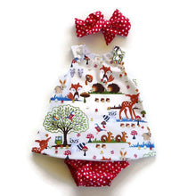 Load image into Gallery viewer, Summer Baby Girl Clothes Toddler Floral Headband Cartoon Dress Dot Shorts Outfits Clothes set 0-24M For Baby Girls  With Bow
