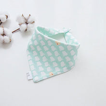 Load image into Gallery viewer, Cotton Cartoon Bandana Feeding Saliva Towel Waterproof Bibs For Baby Burp Accessory Adjustable Button Durable Baby Towels

