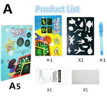 Load image into Gallery viewer, Educational Toy Drawing Board Tablet Graffiti 1pc A4 A3 Led Luminous Magic Raw With Light-fun
