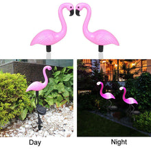 Load image into Gallery viewer, 3PCS SET Flamingo LED Solar Modern Lamp For Garden And Yard With Base Station 3 Piece Set Decorative Lighting For Pathway Driveway Landscape
