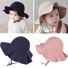 Load image into Gallery viewer, Baby Girl Summer Outdoor Beach Floral  Lovely Lace Princess  Bucket Sun Hat For Girls
