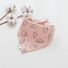 Load image into Gallery viewer, Cotton Cartoon Bandana Feeding Saliva Towel Waterproof Bibs For Baby Burp Accessory Adjustable Button Durable Baby Towels
