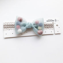 Load image into Gallery viewer, Luxury Modern Pearl Handmade Baby Girls Bowknot Crown Headband Lace Elastic Hair Band Bow For Girls Baby
