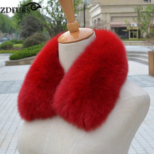 ZDFURS *  women's clothing collar accessories  fashion fur fox scarves 100% Real fox fur collar square  ZDC-163007