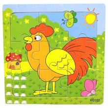 Load image into Gallery viewer, 1 Pcs Animal Wooden Puzzles For Children In Wooden 3D Mosaic Puzzles Kids Educational Toys Design  For Baby Birthday Gifts
