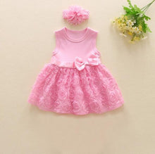 Load image into Gallery viewer, Pink Baby Luxury Bodysuit Infant Girls Princess Puffy Dress Baby Gown Party Wedding Excellent Girls Gift

