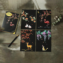 Load image into Gallery viewer, 4Pcs/set Magic Colorful Drawing Board Paper Painting Scraping Children Kids learning Education Toys Painting Doodle Scratch Toys
