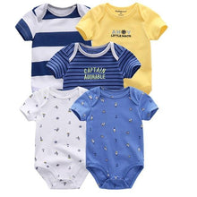 Load image into Gallery viewer, 5 PC Baby Summer High Quality Striped Rompers Jumpsuit For Boy &amp; Girls Comfortable Clothes
