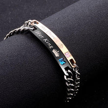 Load image into Gallery viewer, Women Silver Color Rose Gold Bracelet for Female Crystal Heart Charm Bracelet For Women Bridal Wedding Fine Luxury Jewelry Gift
