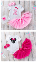 Load image into Gallery viewer, 2 Year Girl Baby Birthday Dress For Birthday Girl Party - 3 Piece Infant Clothing Luxury Set For Birthdays For Girls
