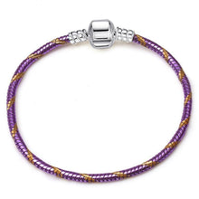 Load image into Gallery viewer, Luxury Modern High Quality Authentic Silver Color Snake Chain Fine Bracelet Fit European Charm Bracelet for Women With Heart and Star
